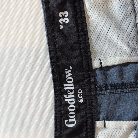 Goodfellow & Co Shorts Men's W33 Blue Polyester Spandex Blend Casual - Picture 2 of 7